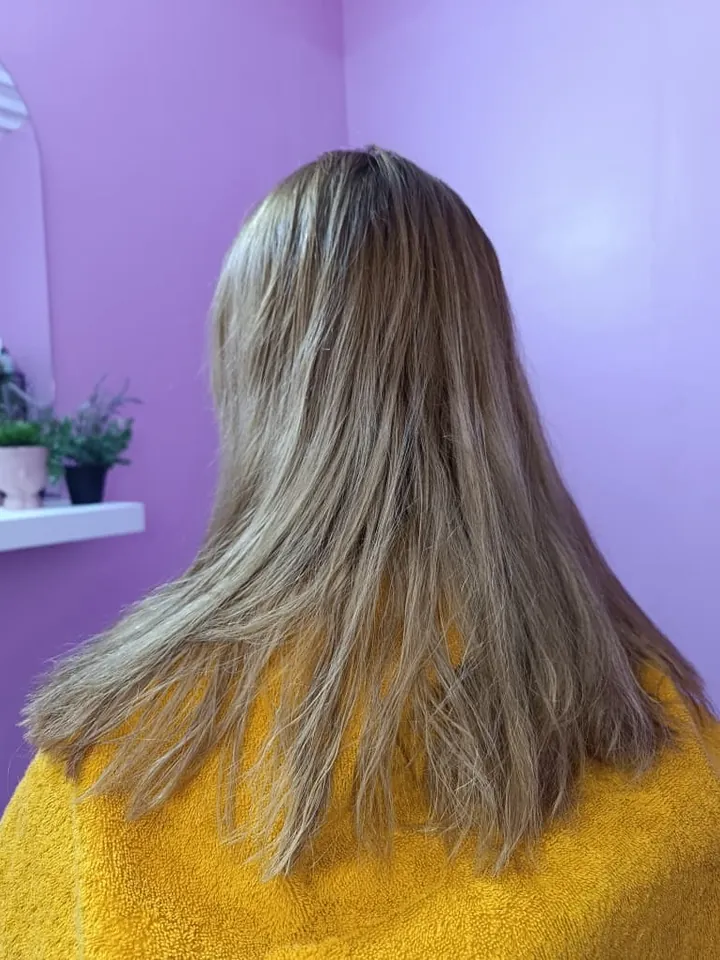 Antes de la hidratación: cabello reseco y maltratado
